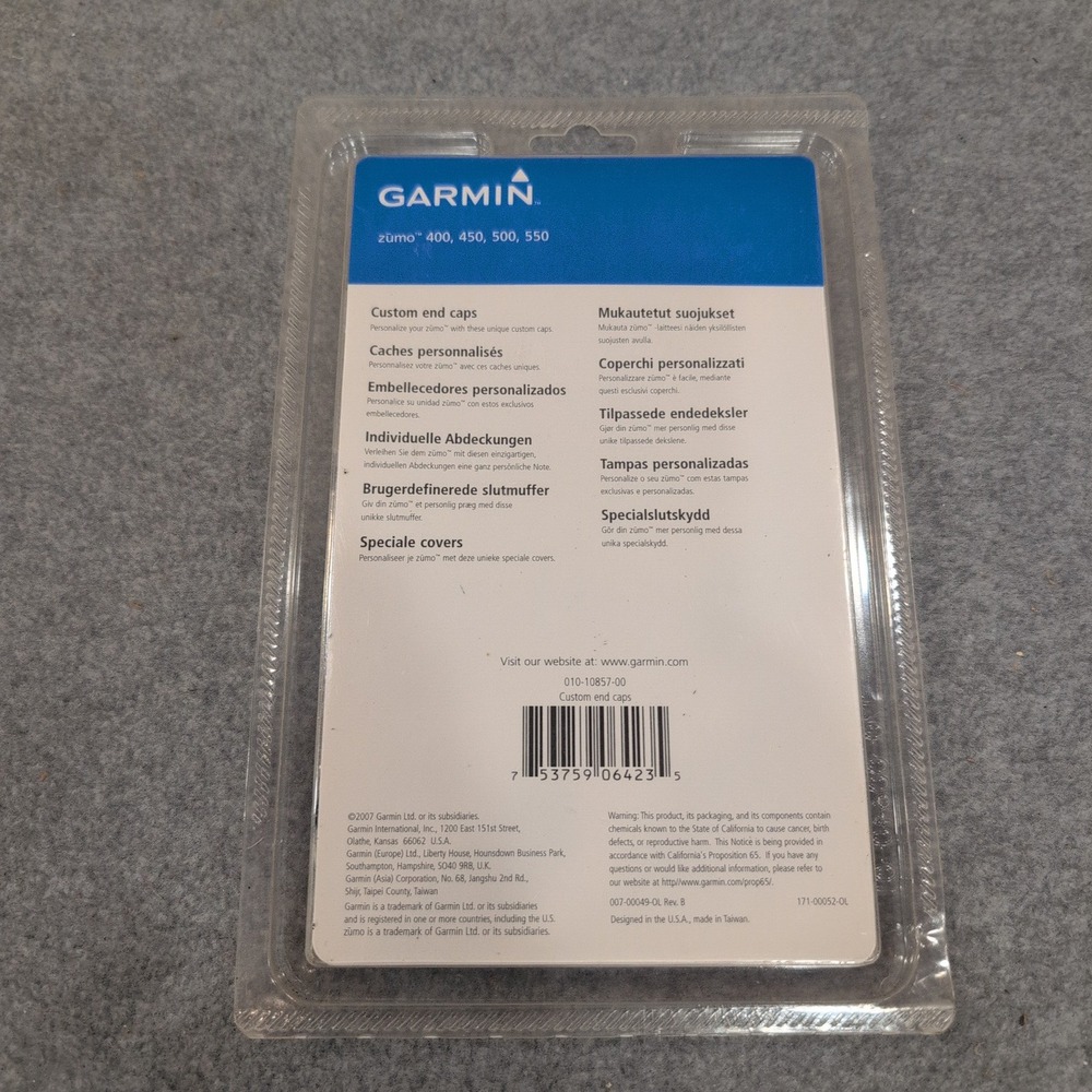Garmin Zumo 400 450 500 550 Custom End Caps Flame‎ Carbon Fiber 010-10857-00 - Picture 2 of 2